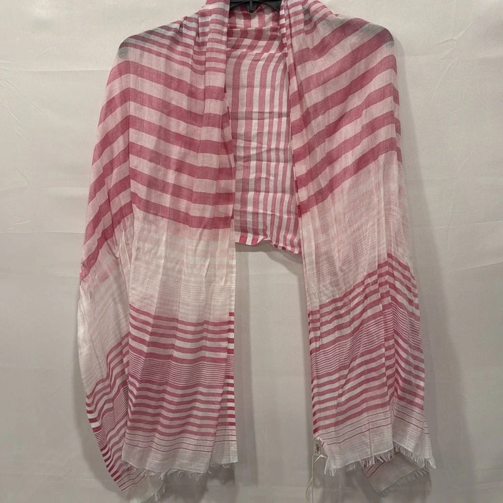 Faherty Variegated Striped Wrap 652 Caramine Women's One Size NWT 100% Modal